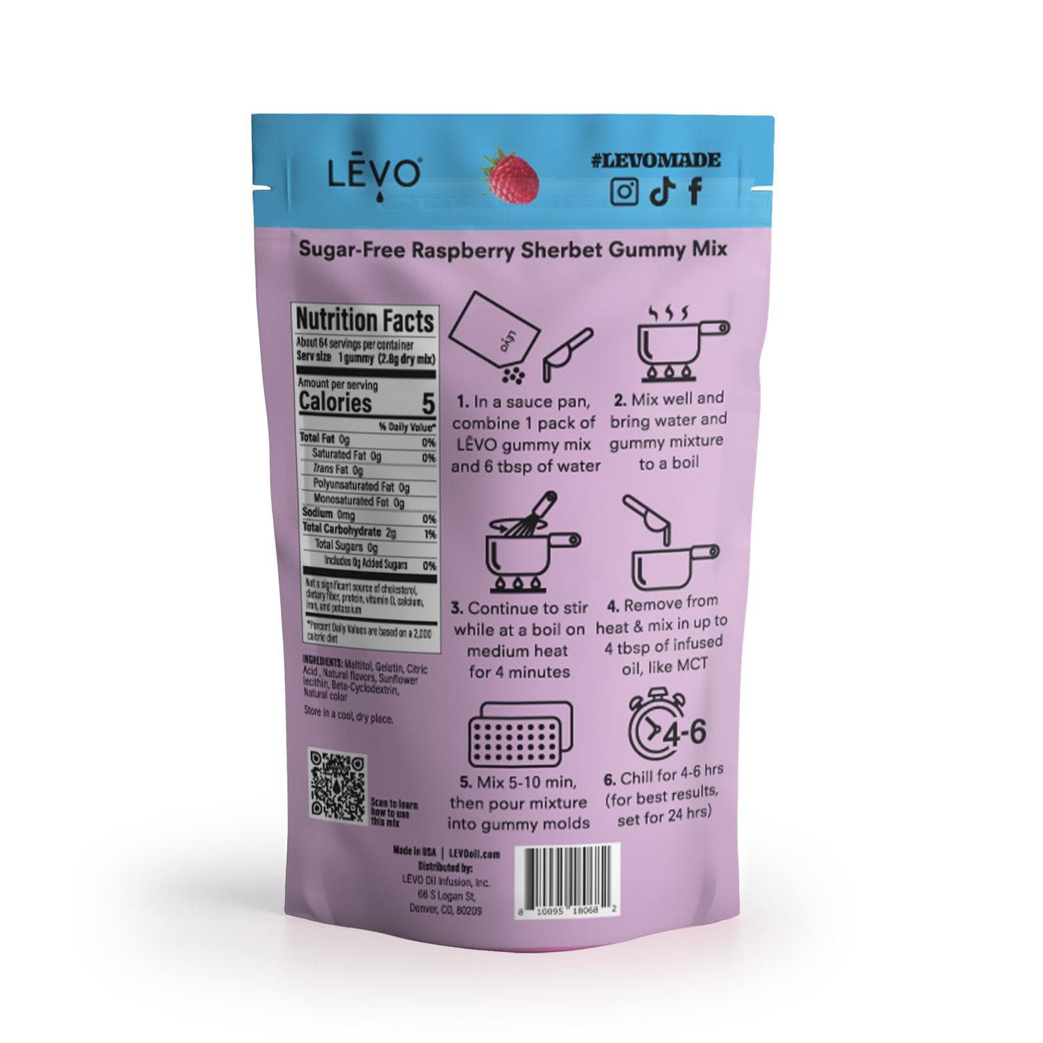 Gummy Mix - Raspberry Sherbet (Sugar Free)