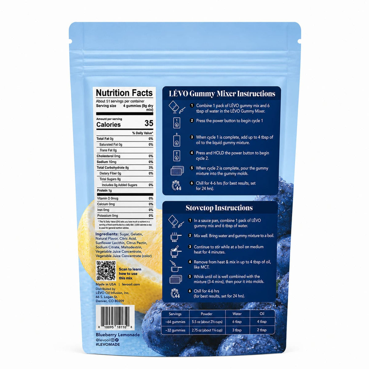 Gummy Mix - Blueberry Lemonade (16.5 oz)