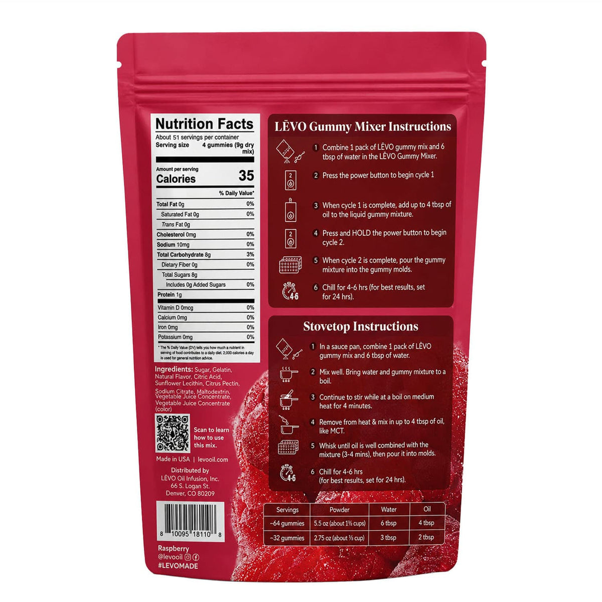 Gummy Mix - Raspberry (16.5 oz)