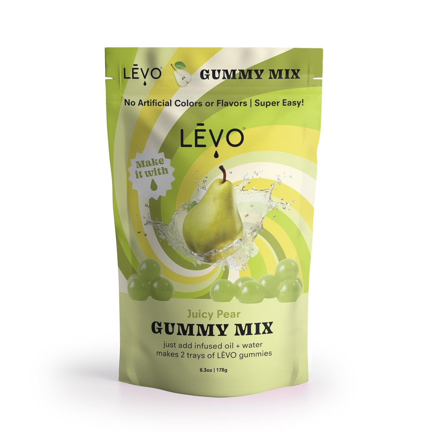 LEVO Gummy Mix in Juicy Pear Flavor - make your own edible gummy candies