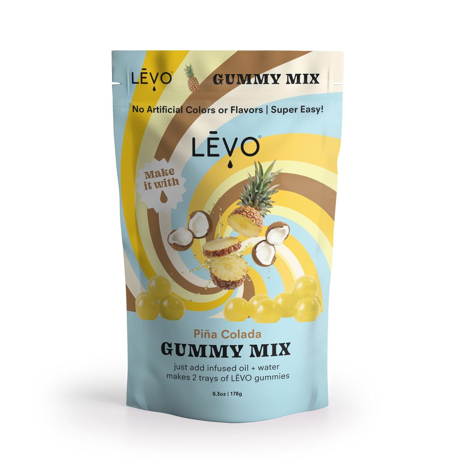 LEVO Gummy Candy Mix in Pina Colada flavor