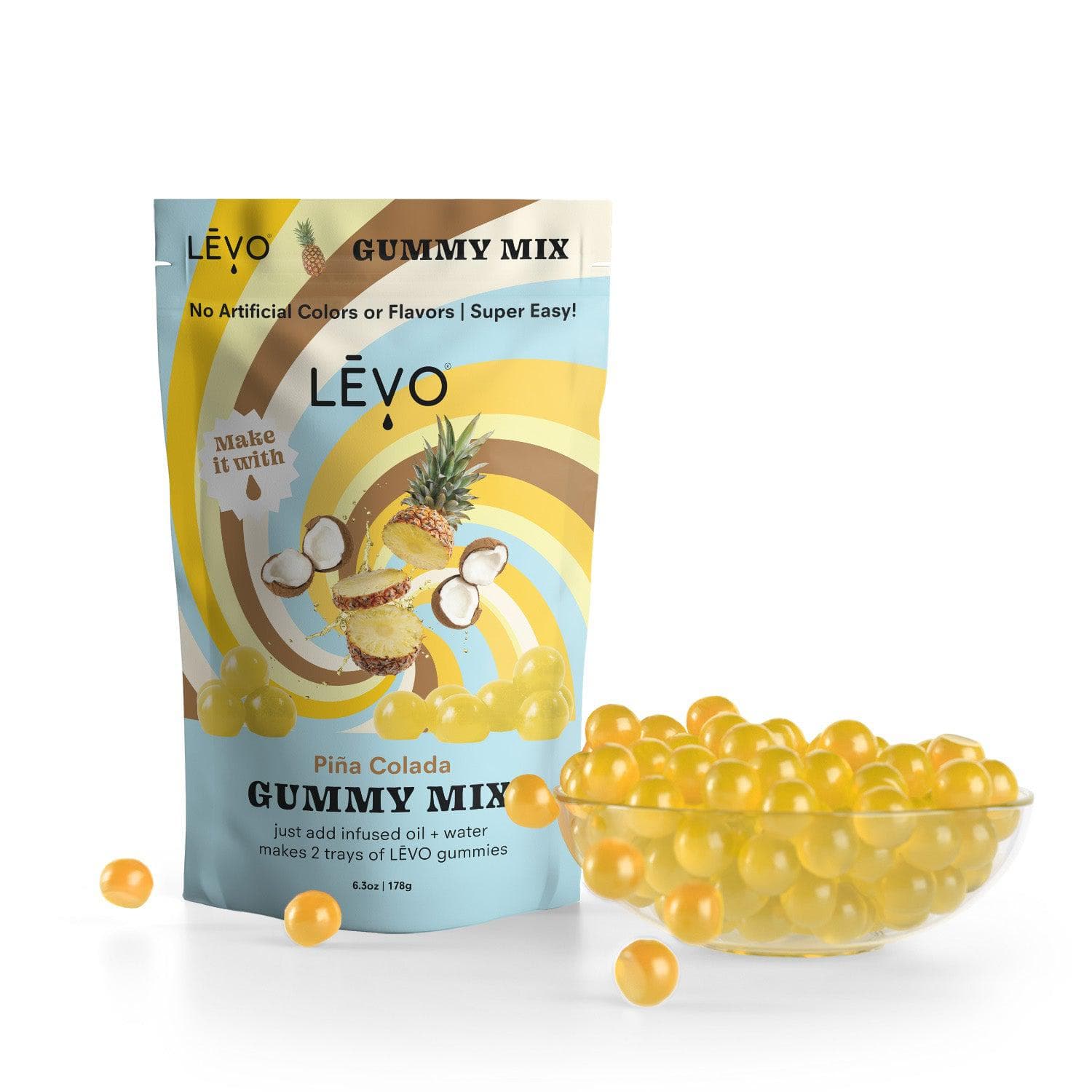 LEVO Gummy Candy Mix in Pina Colada flavor