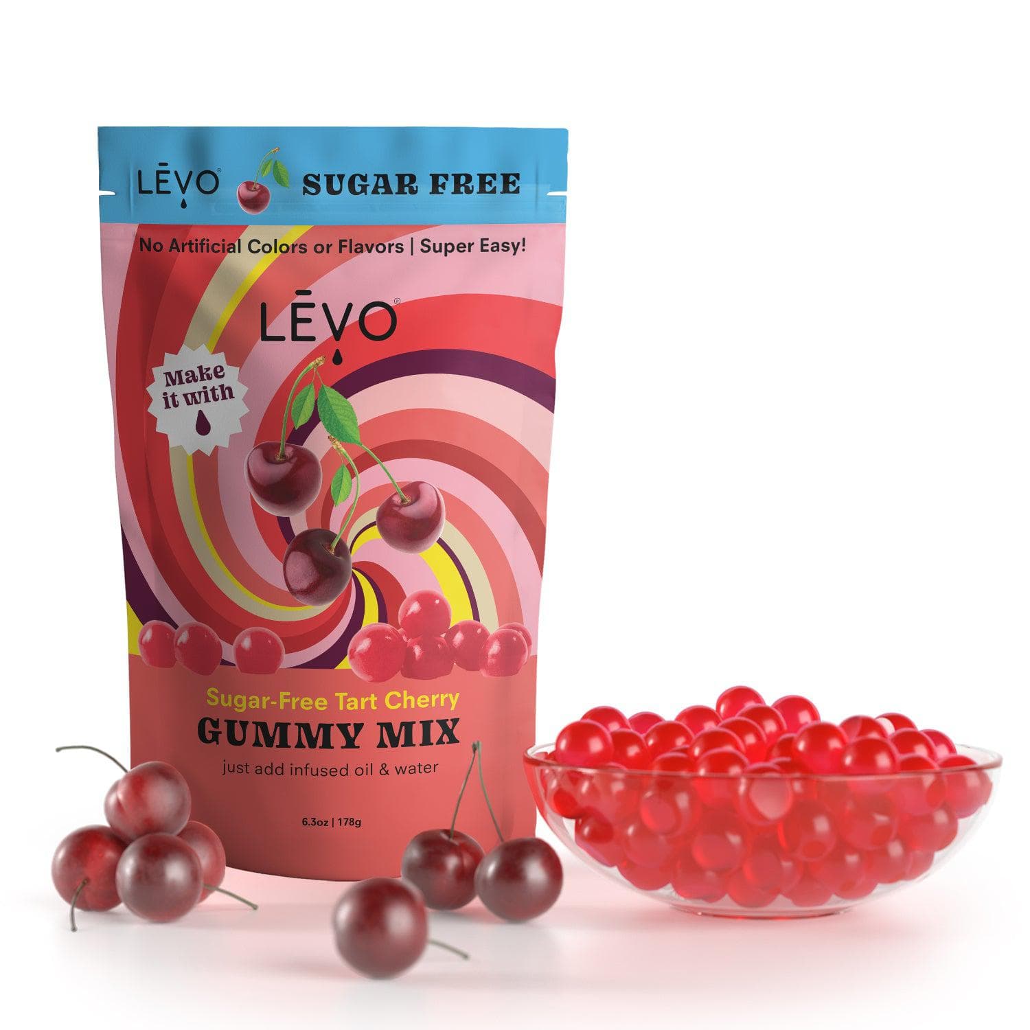 LEVO Gummy Candy Mix in Tart Cherry Sugar Free