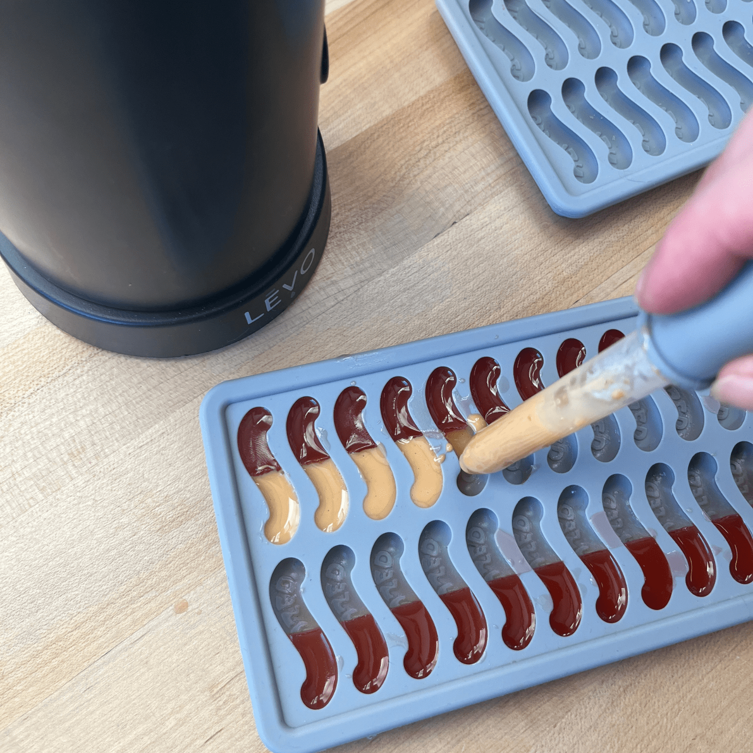 LEVO Gummy Worm silicone candy making mold