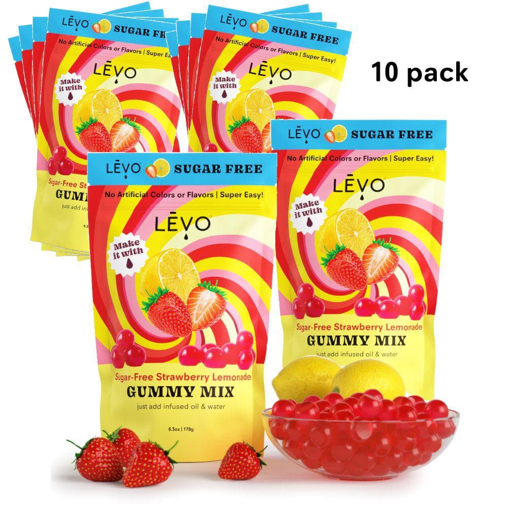 LĒVO Sugar Free Strawberry Lemonade Mix. Bundle and Save! Make your own edibles with LEVO gummy mix.