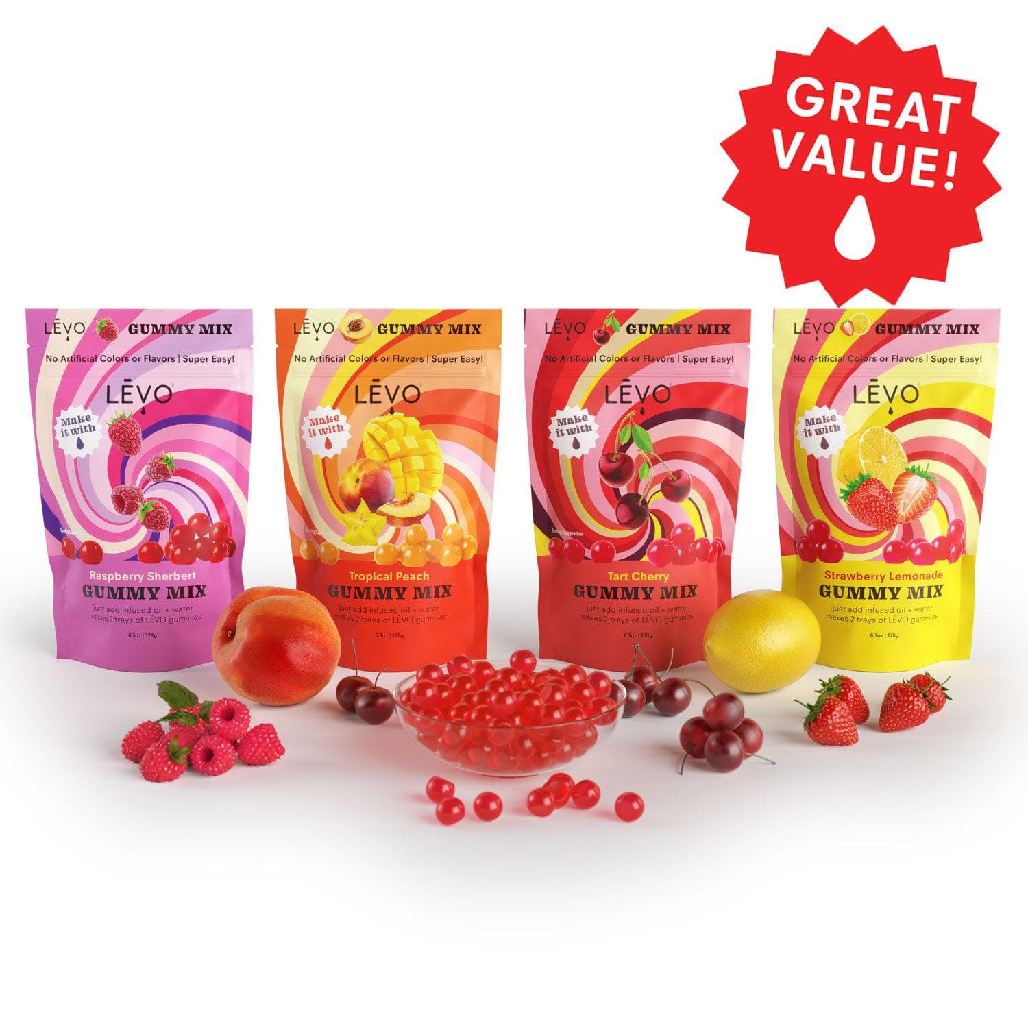 Buy more, save more! Subscribe to LEVO gummy mix four pack for monthly shipments and save 10%.