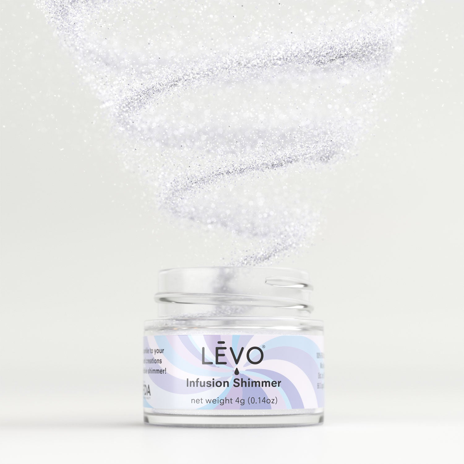 Add an iridescent shimmer to your infused topicals, beverages, oils, and gummies with LEVO edible infusion shimmer.