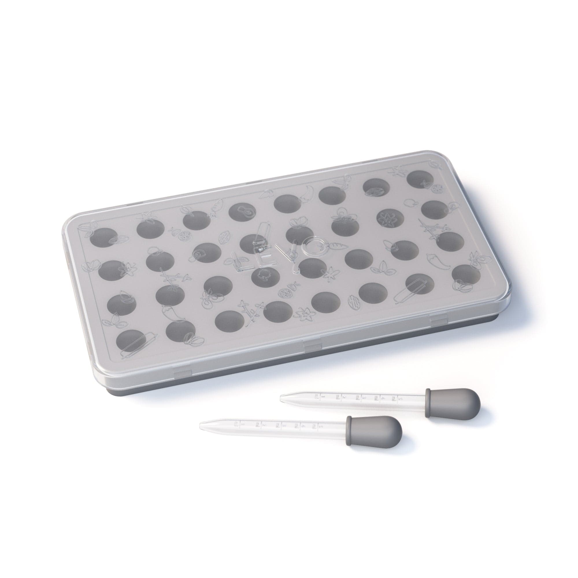 LEVO gummy candy silicone molds and two droppers