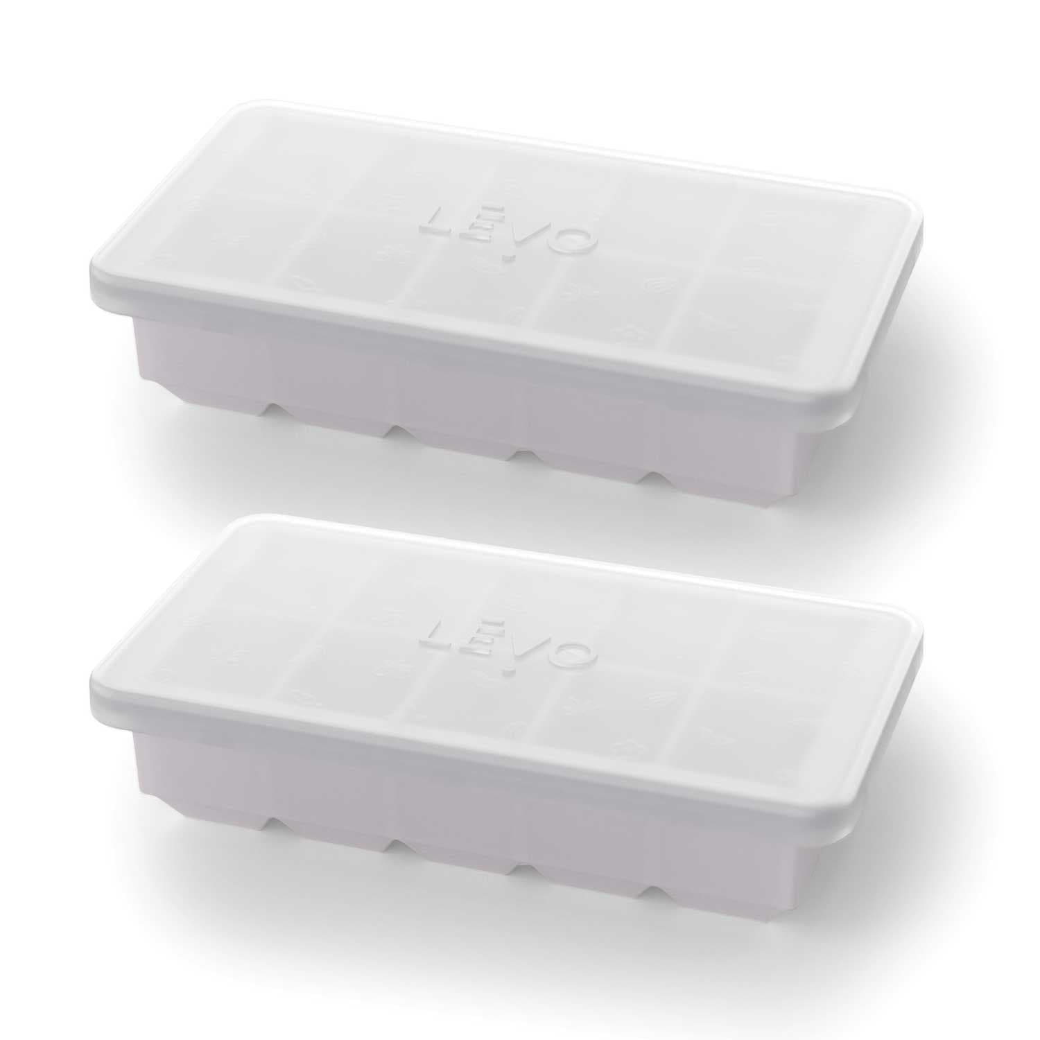 2 LĒVO Herb Block Trays with lid in Grey