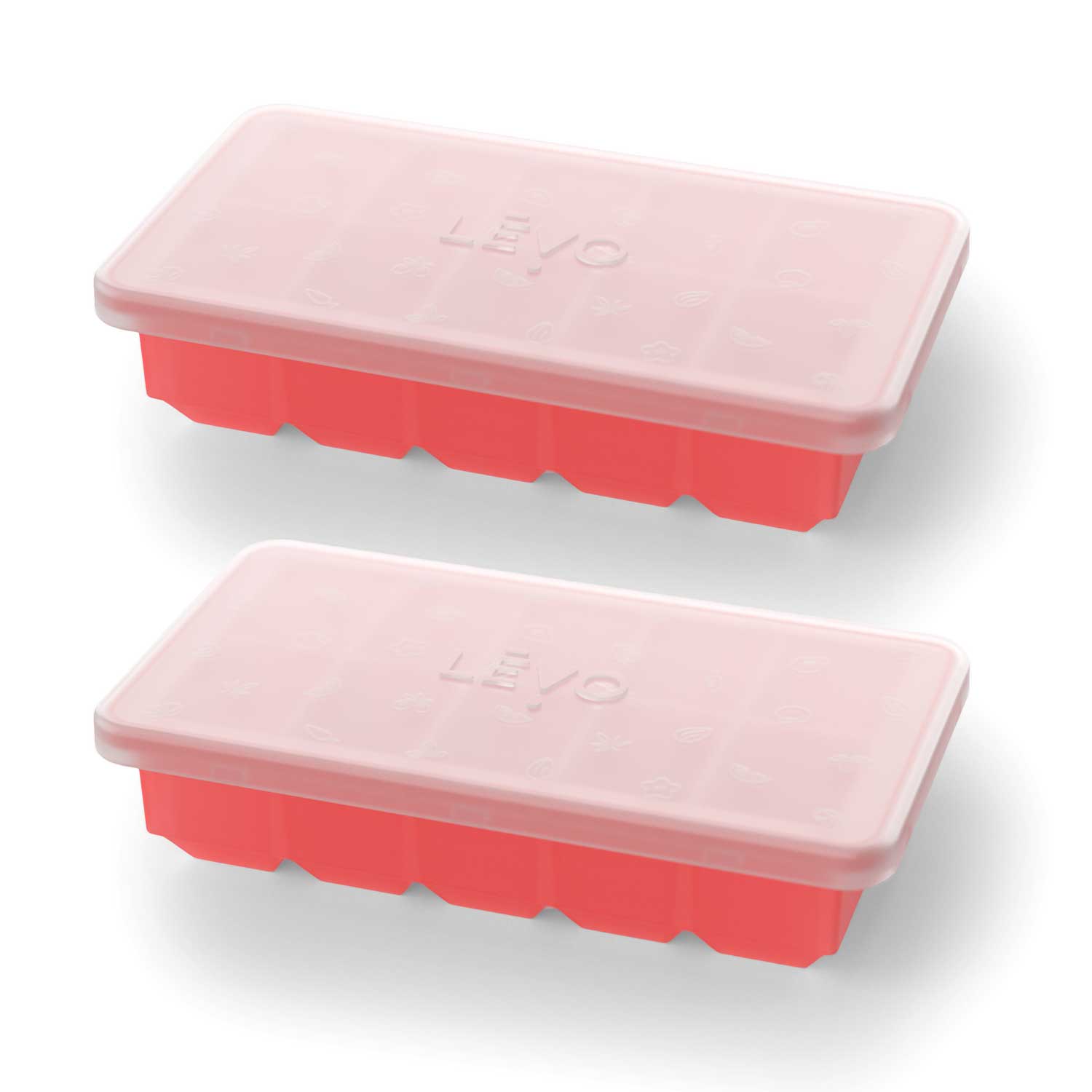 2 LĒVO Herb Block Trays with lid in Red