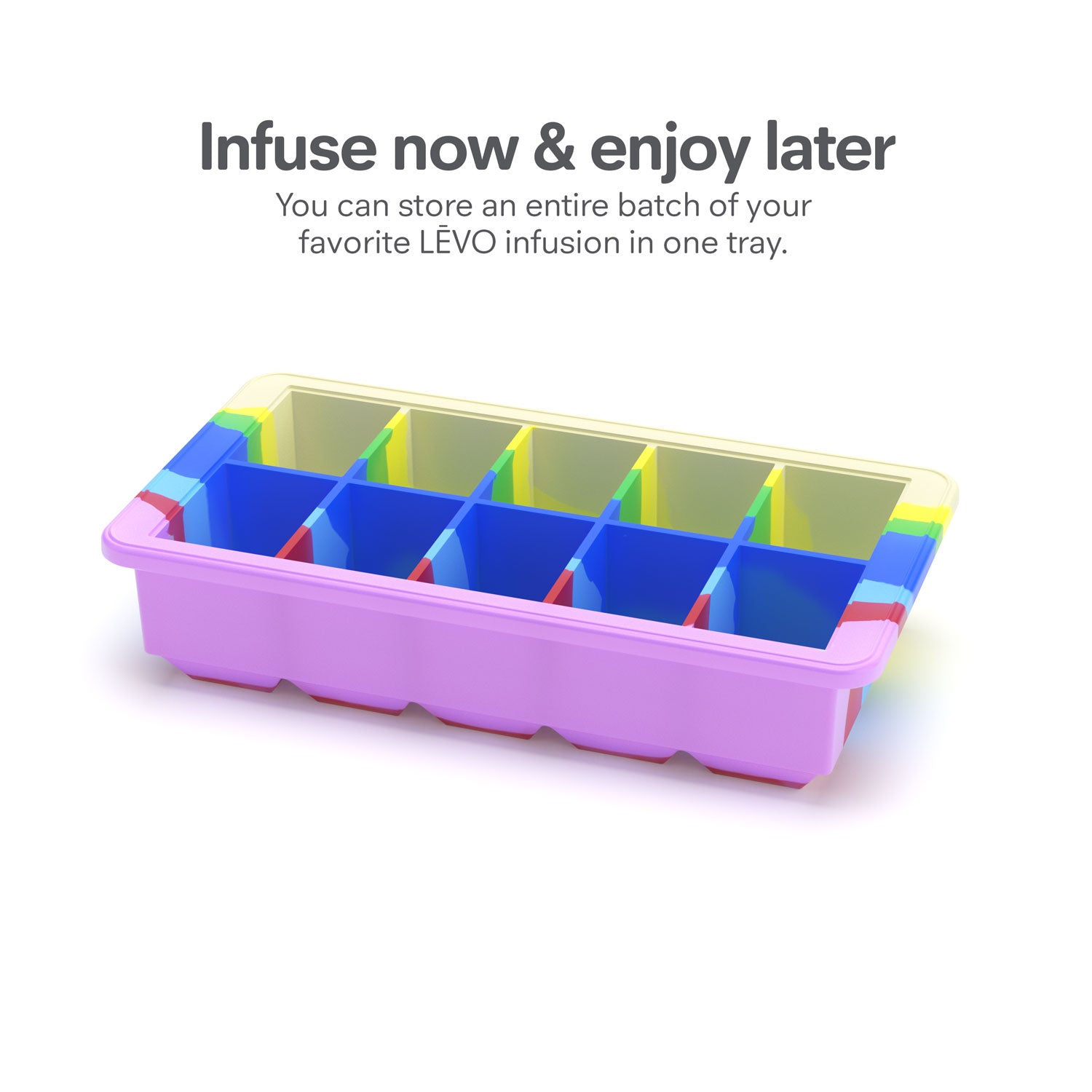 Infuse now and enjoy later. You can store an entire batch of your favorite LEVO infusion in one tray.